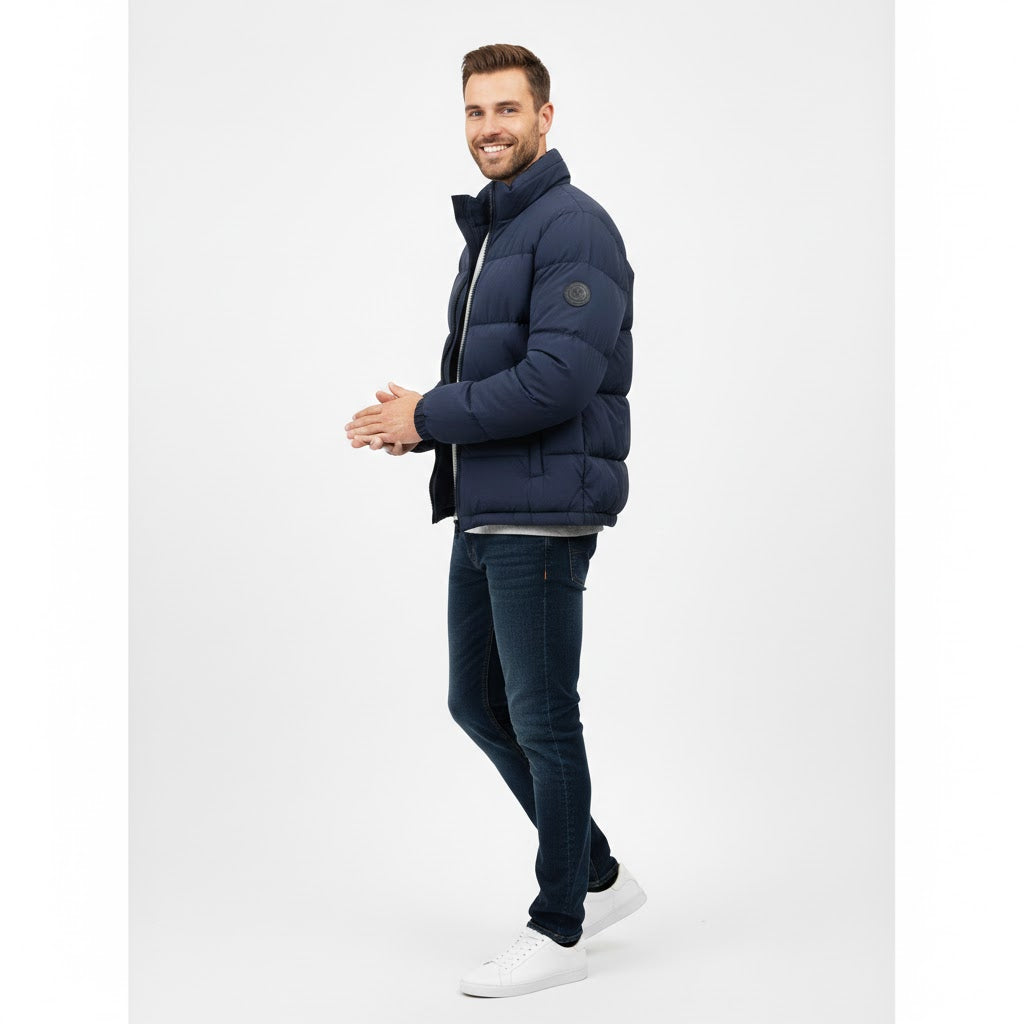 CD Icon Hooded Quilted Down Jacket